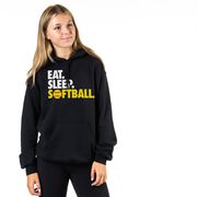 Softball Hooded Sweatshirt - Eat. Sleep. Softball.