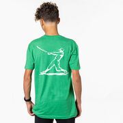 Baseball Short Sleeve T-Shirt - Baseball Player (Back Design)