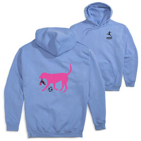 Soccer Hooded Sweatshirt - Sasha the Soccer Dog (Back Design)