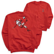 Soccer Crewneck Sweatshirt - Soccer Santa (Back Design)