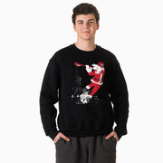 Guys Lacrosse Crewneck Sweatshirt - Santa Laxer