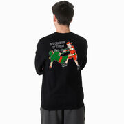 Guys Lacrosse Crewneck Sweatshirt - Checking It Twice Lacrosse (Back Design)