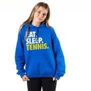 Tennis Hooded Sweatshirt - Eat. Sleep. Tennis.