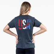 Soccer Short Sleeve T-Shirt - USA Patriotic (Back Design)