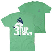 Baseball Short Sleeve T-Shirt - 3 Up 3 Down (Back Design)