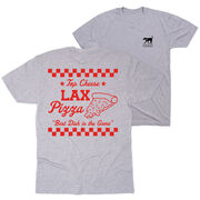 Girls Lacrosse Short Sleeve T-Shirt - Lax Pizza (Back Design) 