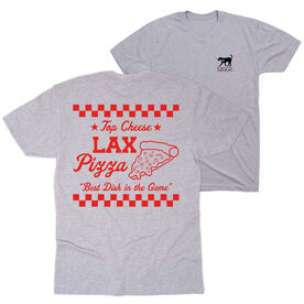 Girls Lacrosse Short Sleeve T-Shirt - Lax Pizza (Back Design) 