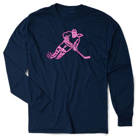 Hockey Tshirt Long Sleeve - Neon Hockey Girl