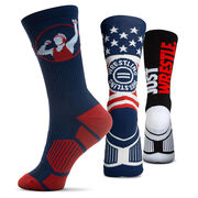 Wrestling Woven Mid-Calf Sock Set - All-American