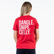 Hockey Short Sleeve T-Shirt - Dangle Snipe Celly Words (Back Design)