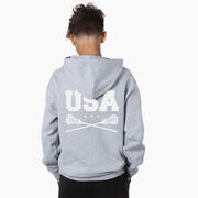 Guys Lacrosse Hooded Sweatshirt - USA Lacrosse (Back Design)
