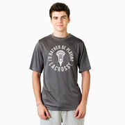 Guys Lacrosse Short Sleeve Performance Tee - I'd Rather Be Playing Lacrosse