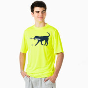 Baseball Short Sleeve Performance Tee - Navy Baseball Dog