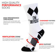 Skiing & Snowboarding Woven Mid-Calf Socks - I'm Difficult
