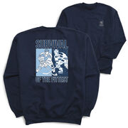 Hockey Crewneck Sweatshirt - Survival of the Fittest (Back Design)