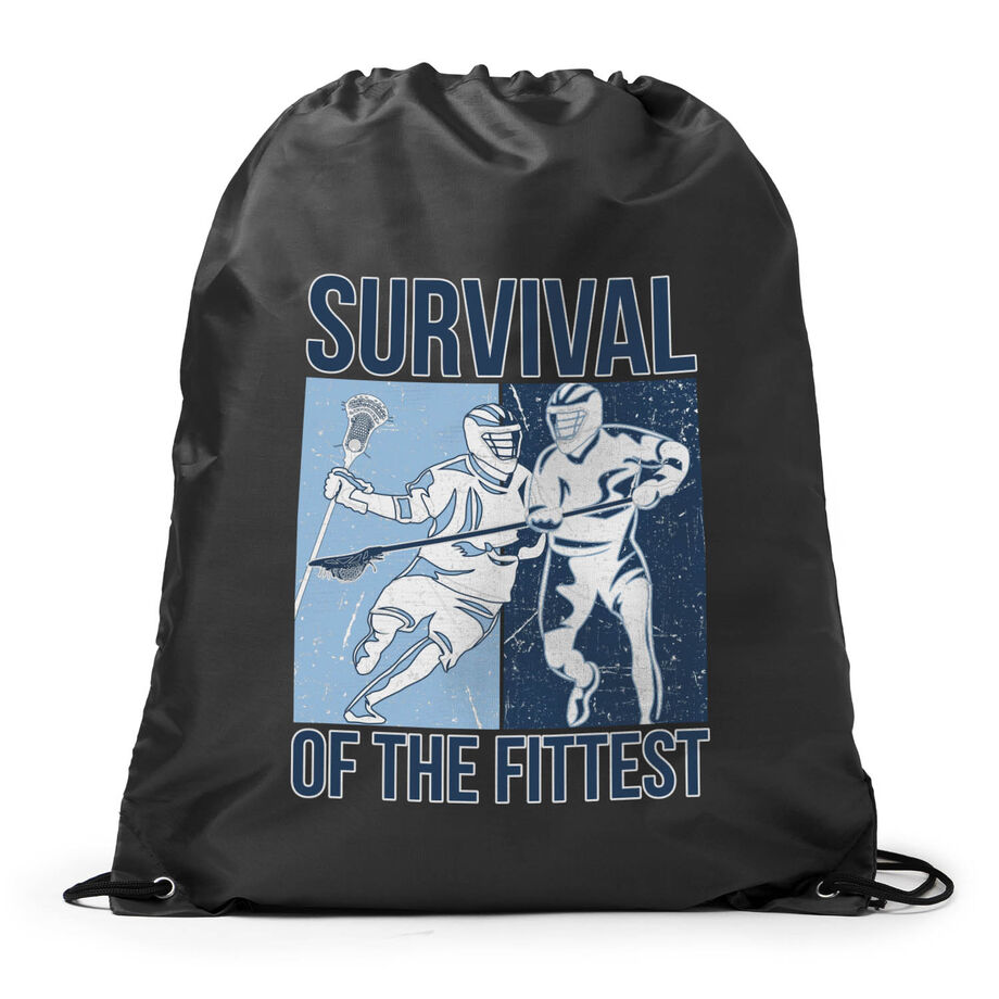 Guys Lacrosse Drawstring Backpack - Survival of the Fittest