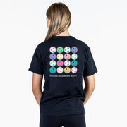 Soccer Short Sleeve T-Shirt - Soccer Makes Me Happy (Back Design)