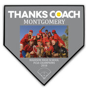 Softball Home Plate Plaque - Thank You Coach Photo