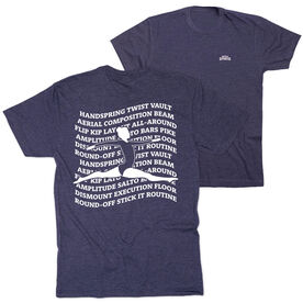 Gymnastics Short Sleeve T-Shirt - Gymnastics Words (Back Design)