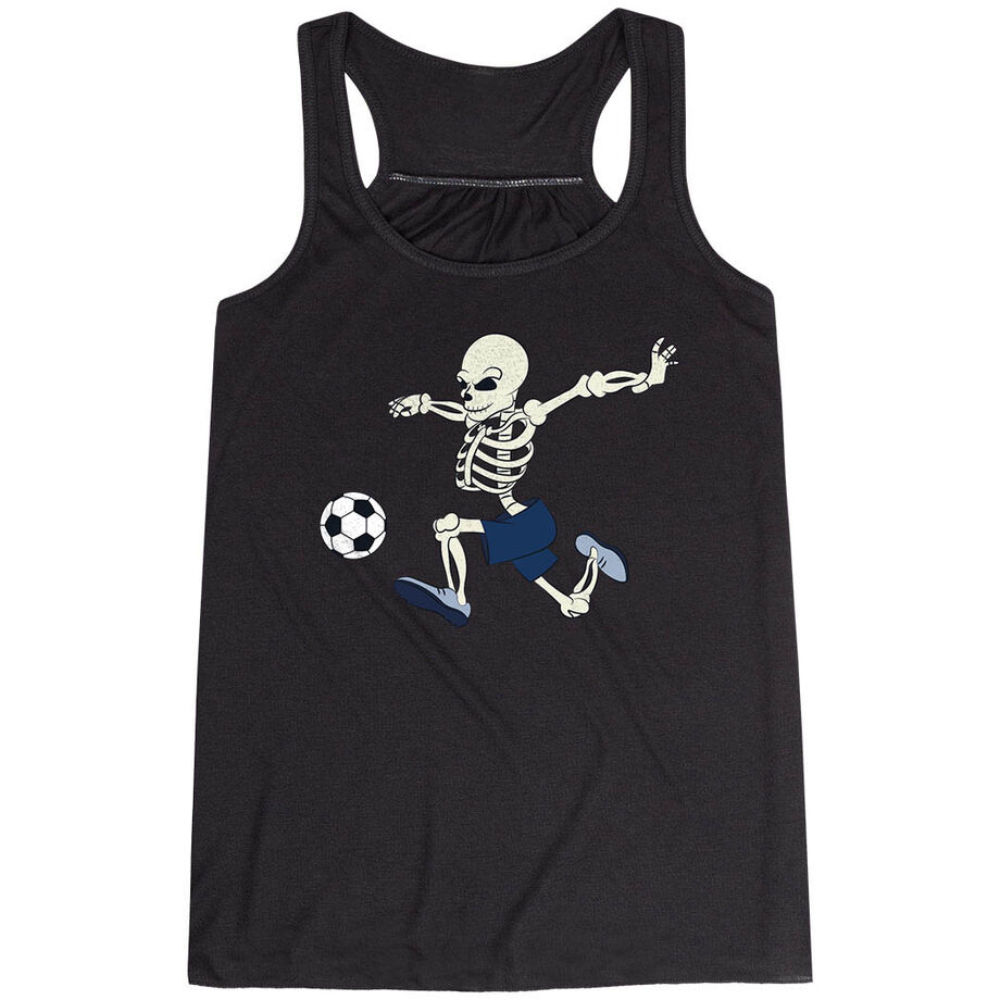 Soccer Flowy Racerback Tank Top - Skeleton Striker