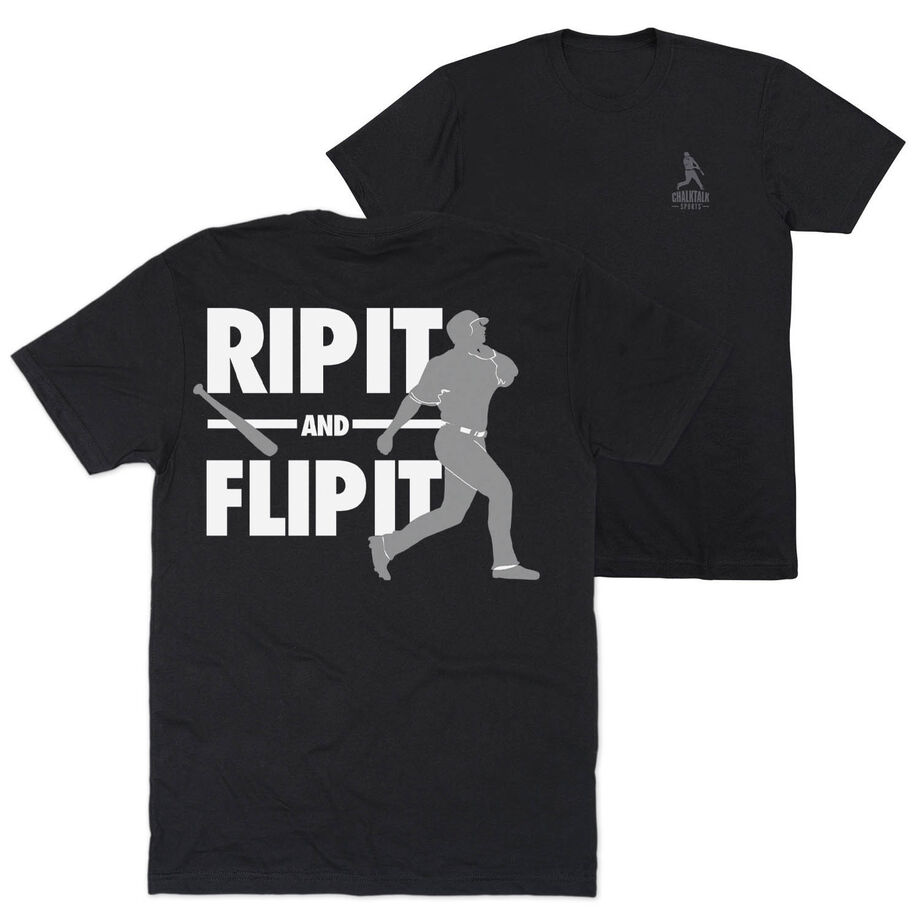 Baseball Short Sleeve T-Shirt - Rip It Flip It (Back Design)