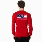 Soccer Tshirt Long Sleeve - Patriotic Soccer (Back Design)