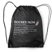 Hockey Drawstring Backpack - Hockey Mom Definition