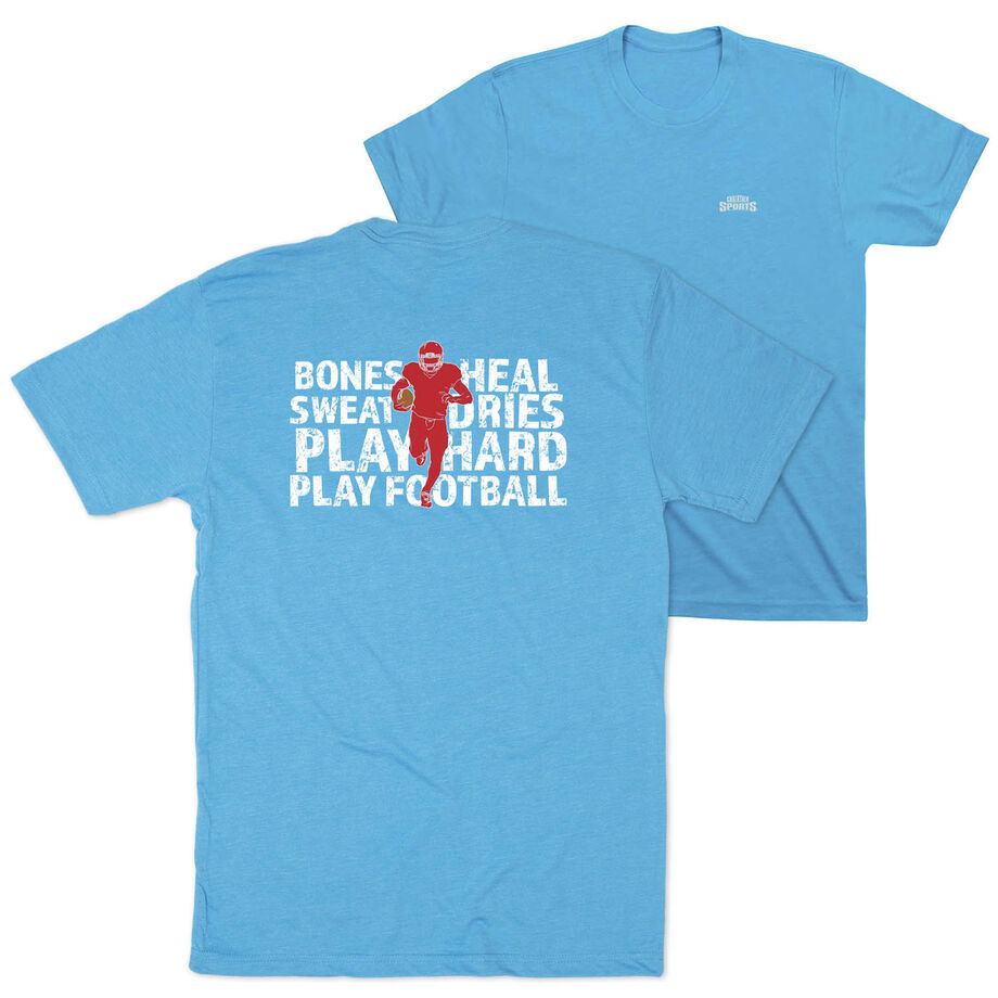 Football Short Sleeve T-Shirt - Bones Saying (Back Design)