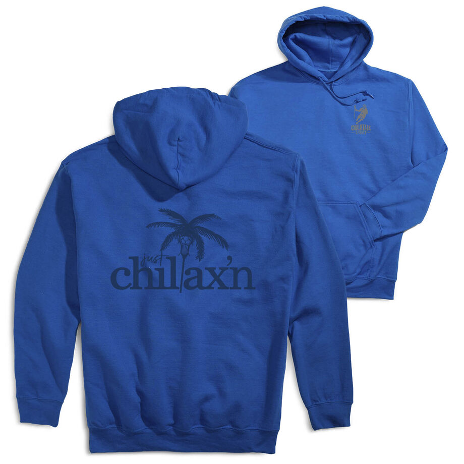 Lacrosse Hooded Sweatshirt - Just Chillax'n (Back Design)