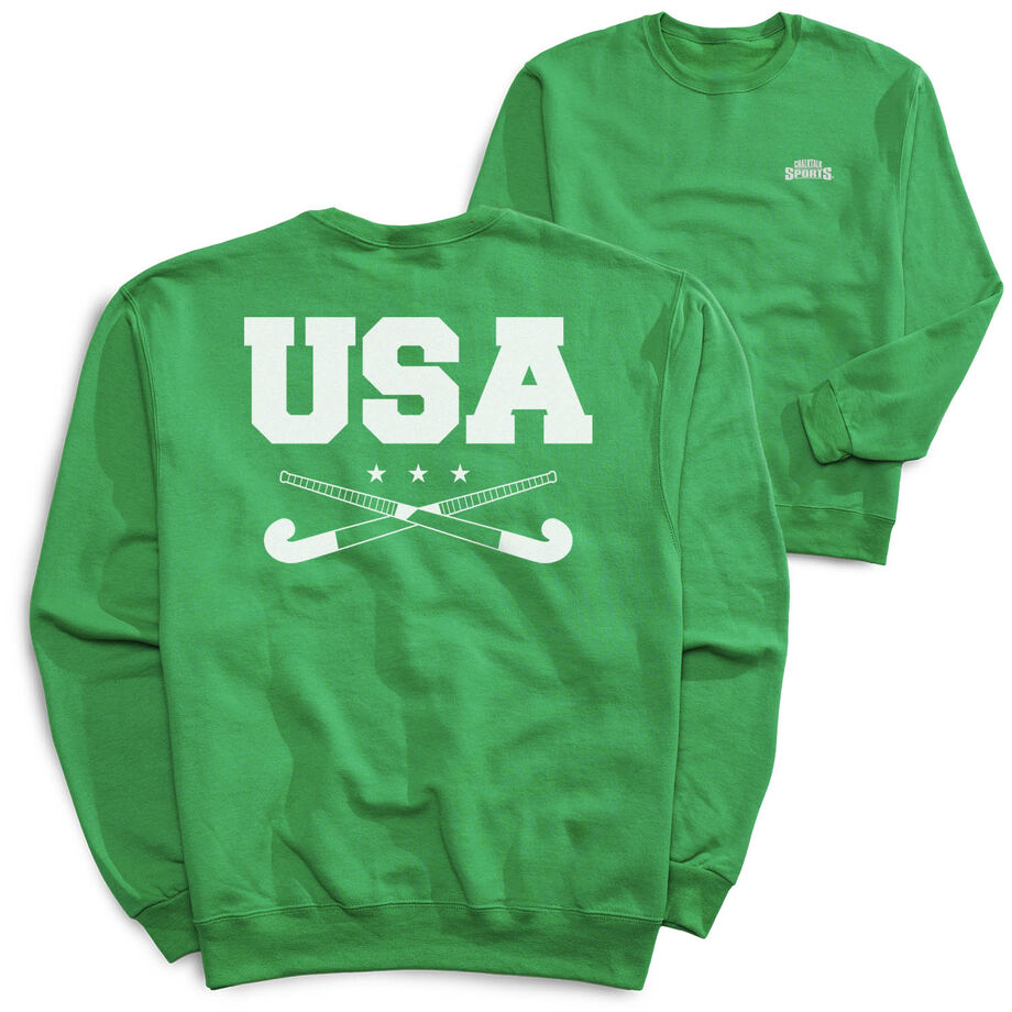 Field Hockey Crewneck Sweatshirt - USA Field Hockey (Back Design)