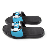 Soccer Repwell&reg; Slide Sandals - Soccer Ball with Number