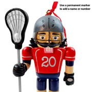 Guys Lacrosse Nutcracker Resin Ornament