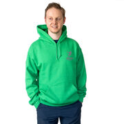 Guys Lacrosse Hooded Sweatshirt - Lacrosse Dad Sticks (Back Design)