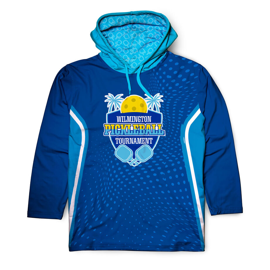 Custom Team Lightweight Long Sleeve ShieldDri Hoodie -  Pickleball