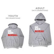 Baseball Hooded Sweatshirt - Eat. Sleep. Baseball.