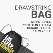 Tennis Drawstring Backpack Eat. Sleep. Tennis.