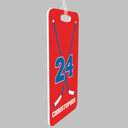 Hockey Bag/Luggage Tag - Personalized Hockey Crossed Sticks