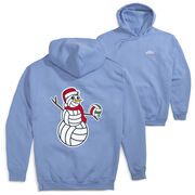 Volleyball Hooded Sweatshirt - Serving Holiday Cheer (Back Design) 