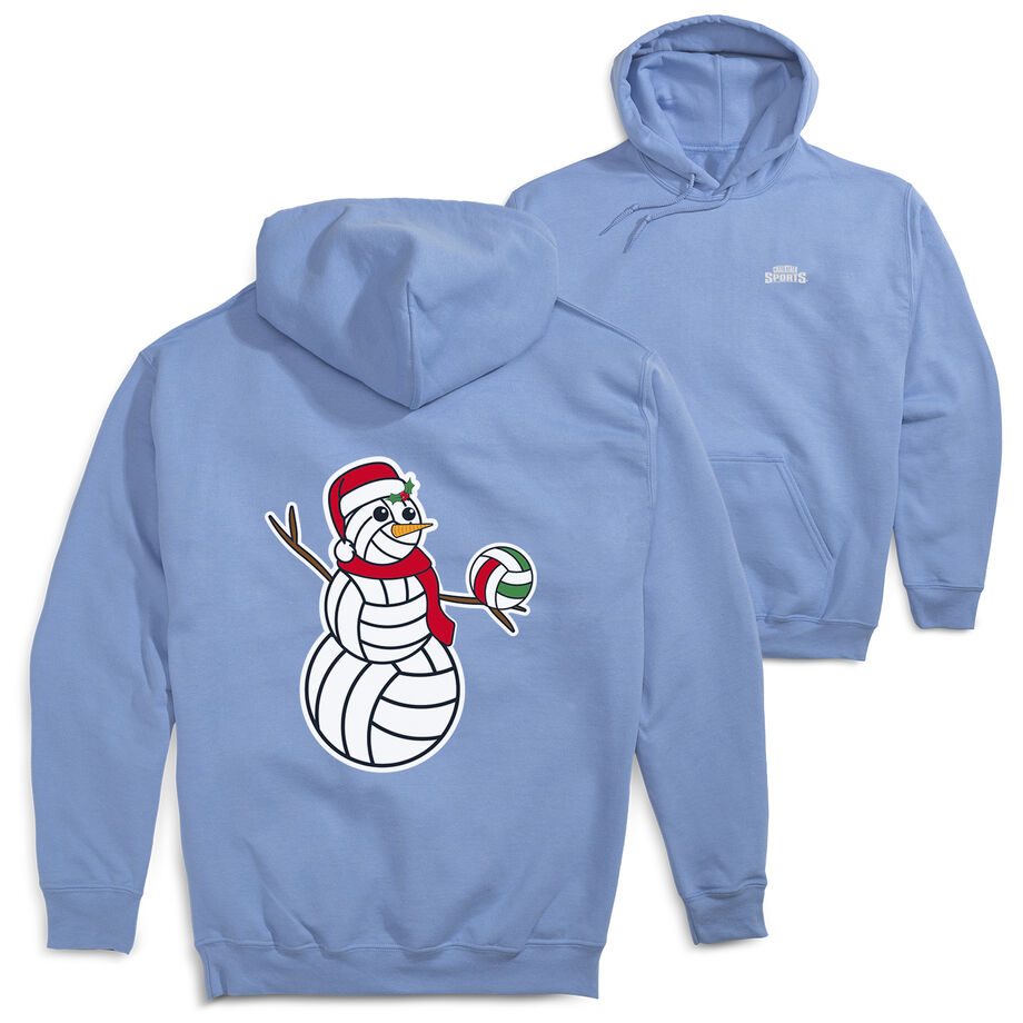 Volleyball Hooded Sweatshirt - Serving Holiday Cheer (Back Design) 