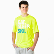 Skiing & Snowboarding Short Sleeve Performance Tee - Eat. Sleep. Ski.