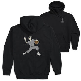 Baseball Hooded Sweatshirt - Baseball Bones (Back Design)