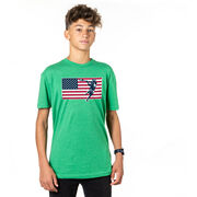 Guys Lacrosse Short Sleeve T-Shirt - Patriotic Lacrosse