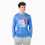 Hockey Long Sleeve Performance Tee - Lace 'Em Up And Light The Lamp