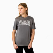 Girls Lacrosse Short Sleeve Performance Tee - #LAXGIRL