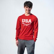 Baseball Tshirt Long Sleeve - USA Baseball