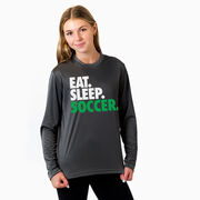 Soccer Long Sleeve Performance Tee - Eat. Sleep. Soccer.