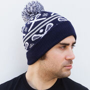 Lacrosse Knit Hat - Crossed Sticks