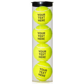 Custom Text Tennis Ball (4 Pack in Can)