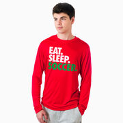 Soccer Long Sleeve Performance Tee - Eat. Sleep. Soccer.