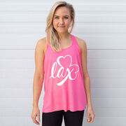 Girls Lacrosse Flowy Racerback Tank Top - Lax Shamrock